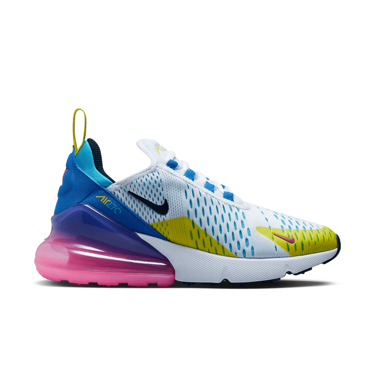 Big Kid s Nike Air Max 270 White Black Hyper Royal 5.5 Walmart