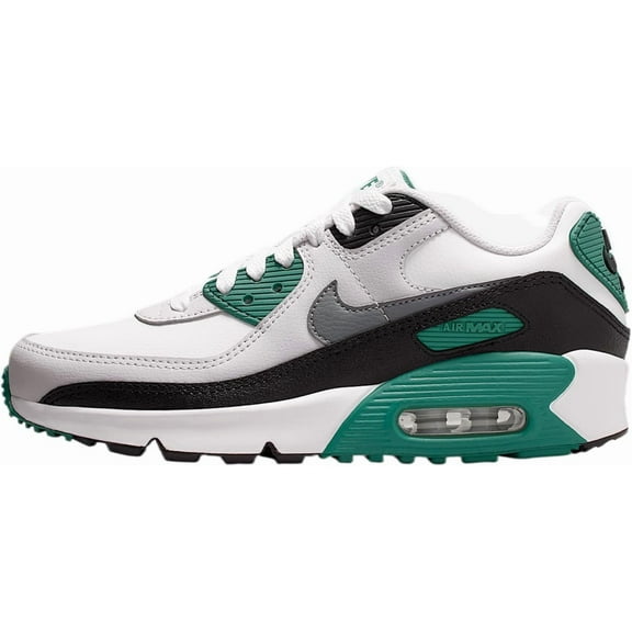 Big Kid's Nike Air Max 90 LTR Evergreen Aura/Cool Grey (CD6864 300) - 7