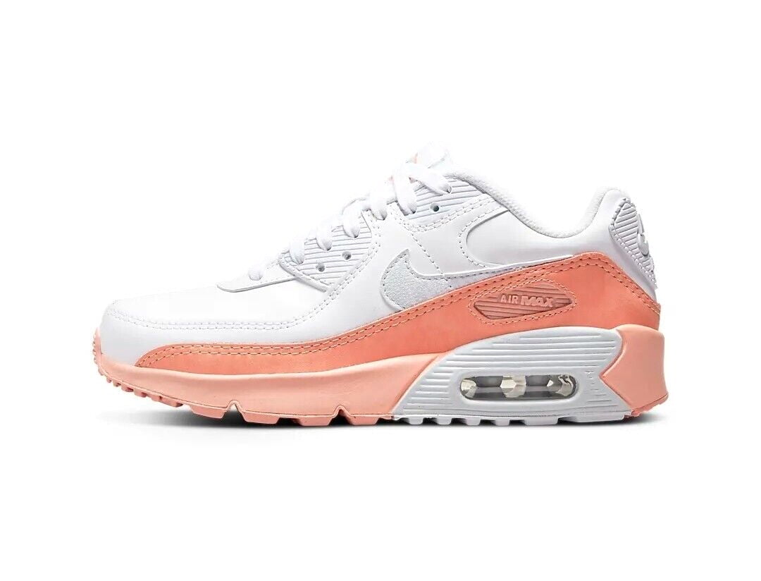 Big Kid's Nike Air Max 90 LTR SE White/Aura-Lt Madder Root (DM0956 100) - 6