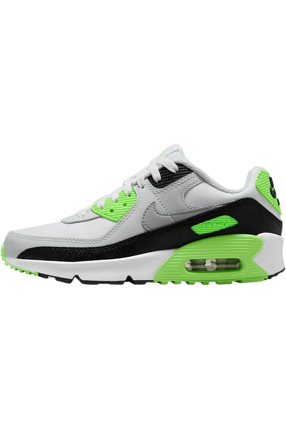 Big Kid's Nike Air Max 90 LTR White/Lt Smoke Grey (CD6864 130) - 4.5