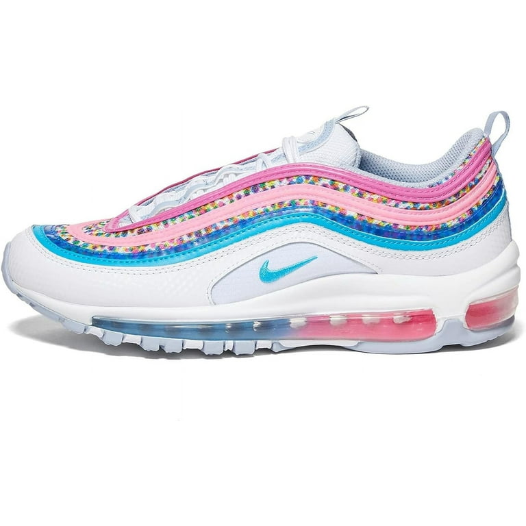 Big Kid s Nike Air Max 97 SE White Blue Lightning DV7550 100 5