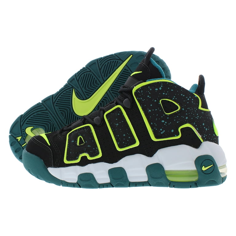 Big Kid's Nike Air More Uptempo Black/Volt-Geode Teal (DZ2809 001