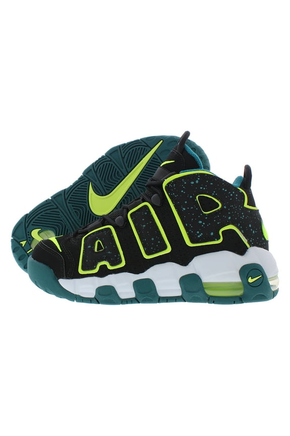 Big Kid's Nike Air More Uptempo Black/Volt-Geode Teal (DZ2809 001) - 7