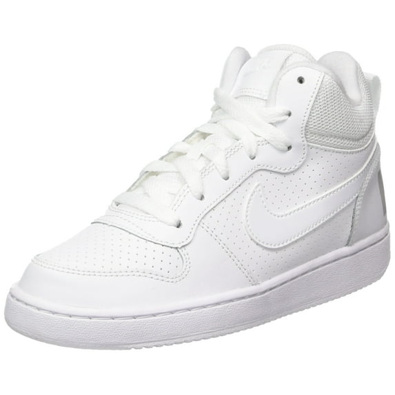 Big Kid's Nike Court Borough Mid White/White-White (839977 100) - 6.5