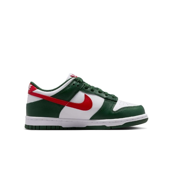 Big Kid's Nike Dunk Low BG FIR/University Red-White (IO7453 323) - 5.5