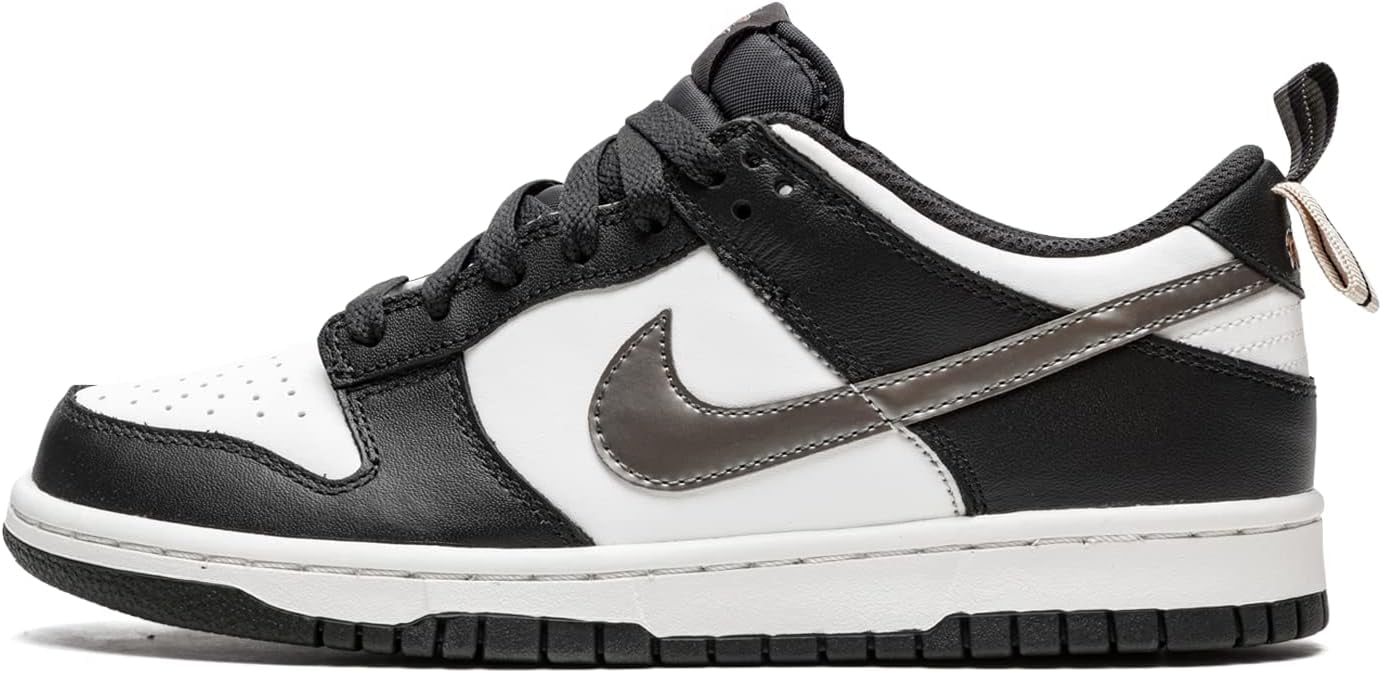 Youth Nike Dunk Low Shoes in Off Noir/Metallic Pewter