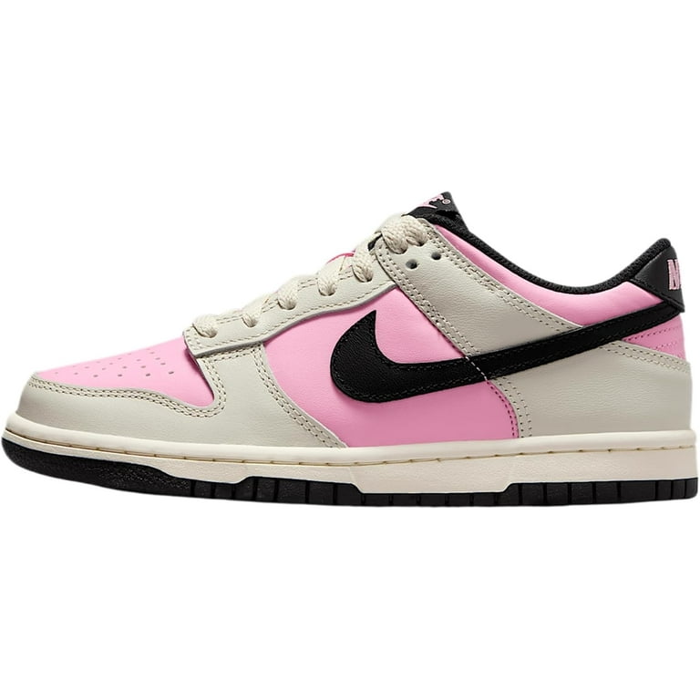 Big Kid's Nike Dunk Low Pink Rise/Black-LT Orewood BRN