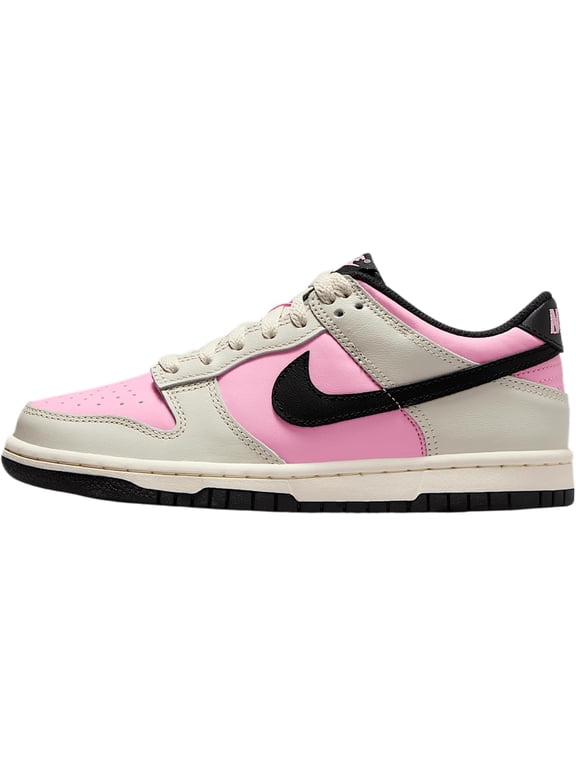 Big Kid's Nike Dunk Low Pink Rise/Black-LT Orewood BRN (FB9109 601) - 5