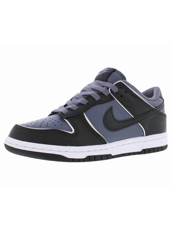 Dunk Low SE Leather GS Boys Shoes Size 6, Color: Light Carbon/Black/White/White