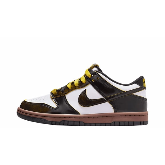Big Kid's Nike Dunk Low SE White/Bright Citron-Black (HQ9294 100) - 5