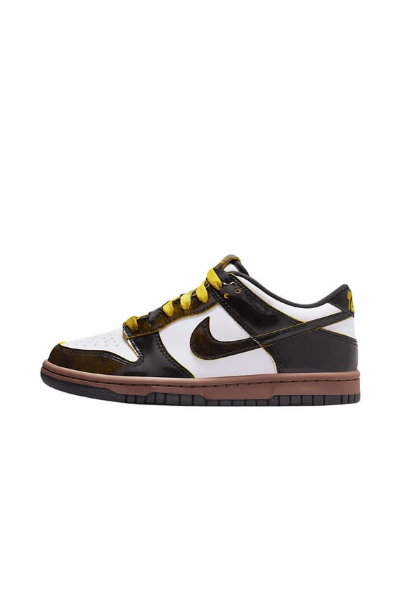 Big Kid's Nike Dunk Low SE White/Bright Citron-Black (HQ9294 100) - 5