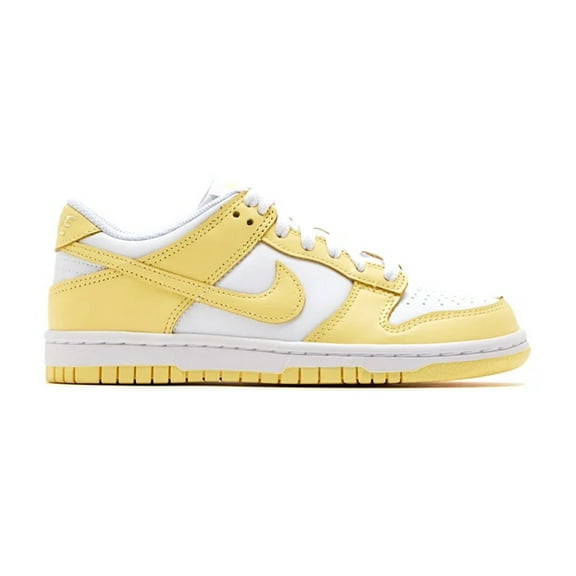 Big Kid's Nike Dunk Low White/Soft Yellow-Soft Yellow (FB9109 126) - 7