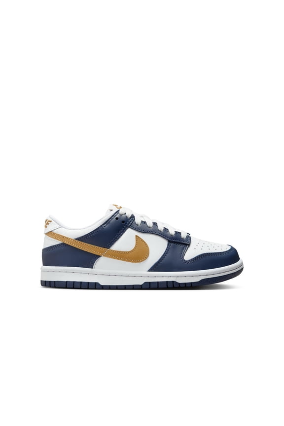 Big Kid's Nike Dunk Low White/Wheat-Midnight Navy (FB9109 111) - 5