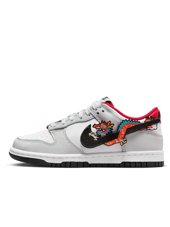 Big Kid's Nike Dunk Low "Year of the Dragon" White/Black-White (FZ5528 101) - 4