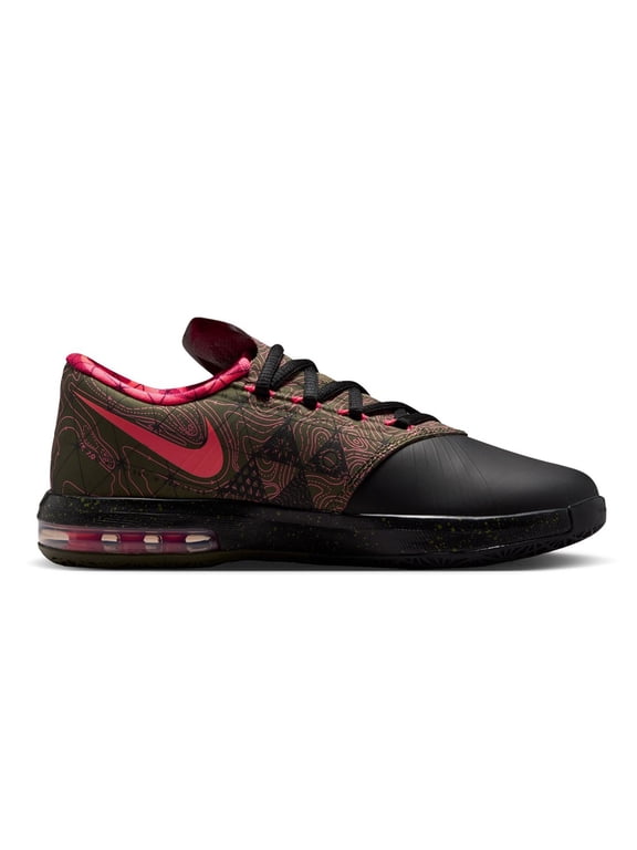 Big Kid's Nike KD VI "Meteorology" Blk/Atomic Red-Med Olive (IU1287 001) - 6.5
