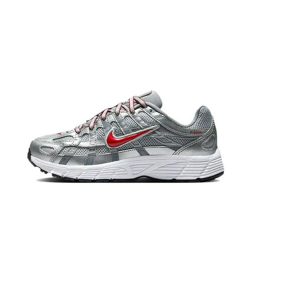 Big Kid's Nike P-6000 Metallic Silver/Gym Red (HV5064 002) - 5.5