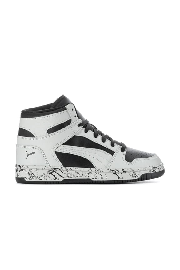 Big Kid's Puma Rebound Layup RCL Marble JR Light Gray-Black (405207 01) - 4.5