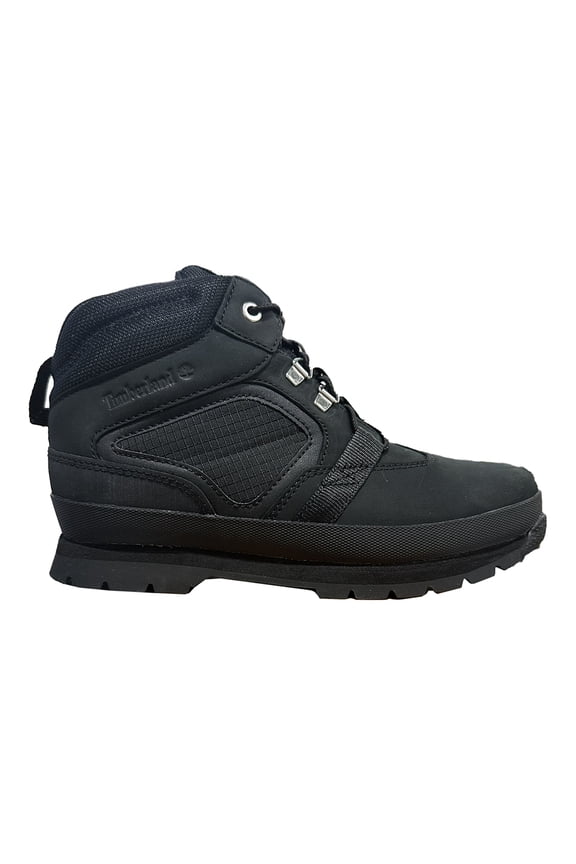 Big Kid's Timberland Euro Hiker Mid Black Nubuck (TB0A5SEG 001) - 6.5