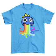 Big Kids Computer Game Rainbow Friends Blue Friend Soft Cotton Unisex T-shirt