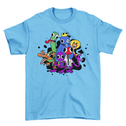Big Kids Computer Game Rainbow Friends Crew Soft Cotton Unisex T-shirt