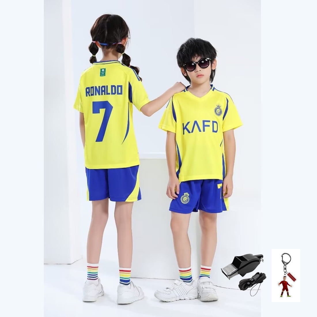 Big Kids Soccer Jersey FC Boys Football Uniforms For Ronaldo Fan Shirt