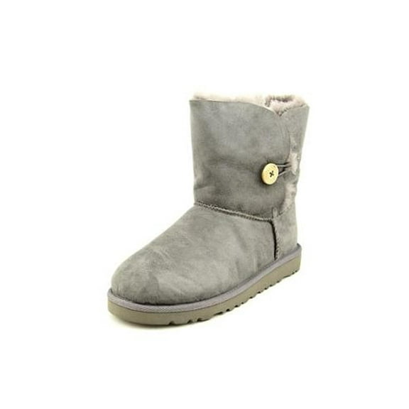 Big Kids Ugg Bailey Button Grey Boot 5991K-GREY
