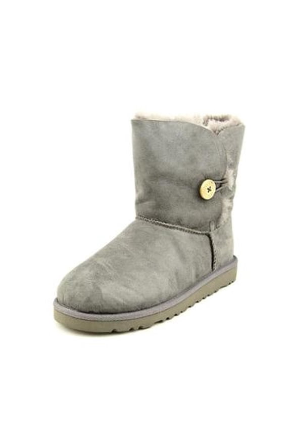 Big Kids Ugg Bailey Button Grey Boot 5991K-GREY