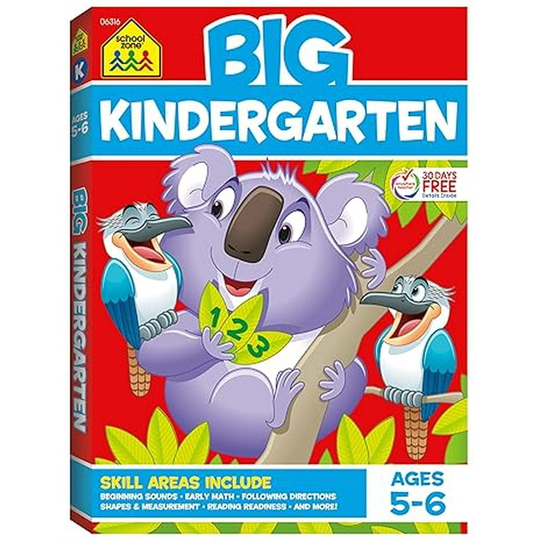 School Zone Big Kindergarten Workbook for Reading and Math