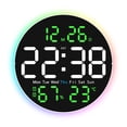 thumbnail image 1 of Big LED Display Digital Wall Clock 10Inch Remote Control 2 Alarms 10 Brightness, 1 of 20