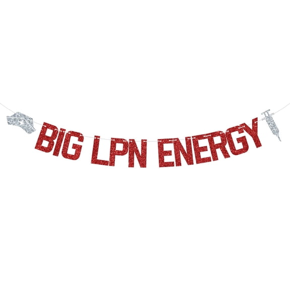 Big LPN Energy Banner, Congrats LPN, Future LPN, Class of 2024 Nursing School Graduation Party Decorations Supplies