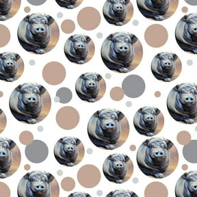 Big Large Happy Pig Hog Premium Gift Wrap Wrapping Paper Roll