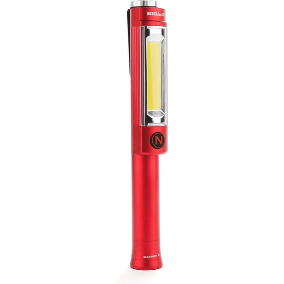 Big Larry 2 Work Light | 500 Lumens, 4 Light Modes, Flashlight & Portable COB Task Lamp, , Pocket Clip, Water Resistant, Includes 3x -- Red