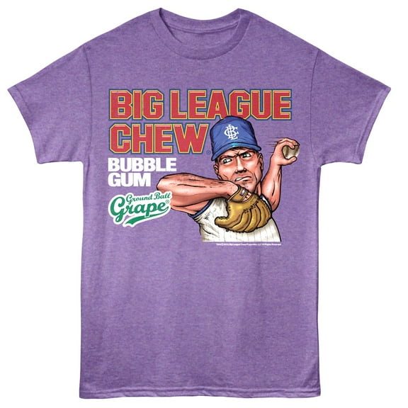 Big League Chew Ground Ball Grape Men's T Shirt (PurpleHeather, AdultM)