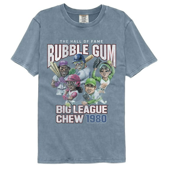 Big League Chew Hall Of Fame Blue Jean Adult Comfort Color T-Shirt