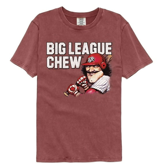 Big League Chew Vintage Moustache Brick Adult Comfort Color T-Shirt S