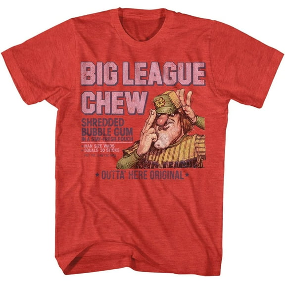 Big League Chew Washed Pitcher Red Heather Adult T-Shirt
