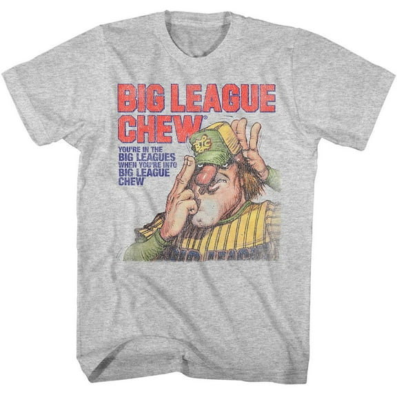 Big League Chew Washed Slogan Gray Heather Adult T-Shirt