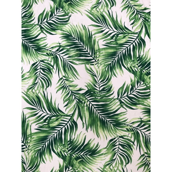 Big Leaves Design on Polyester Spandex Fabric