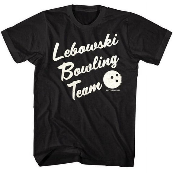 Big Lebowski Bowling Team Men's Black T Shirt
