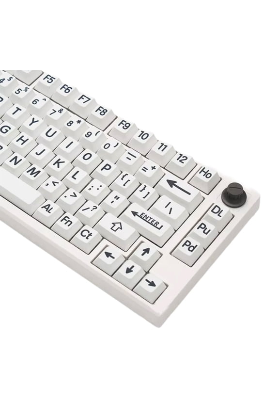 Original Height Black and White Keycaps Set 125PCS for Mechanical Keyboards Extended Comfortable Typing