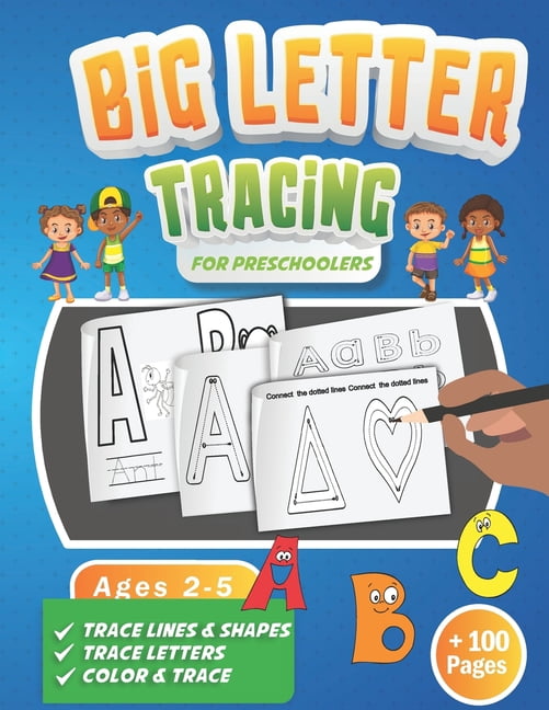 Number Letter Racing Big Number & Letter Tracing Book for Pre Big Letter Tracing for ...