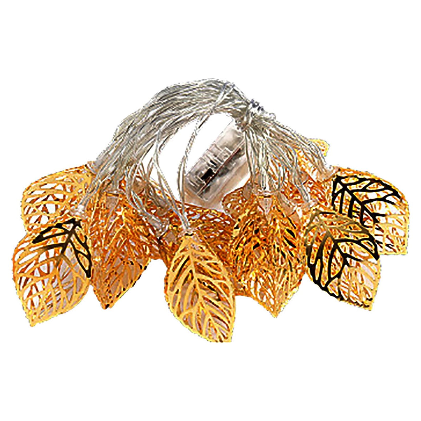 Big Light Bulb String Lights Indoor Led Iron Art Gold Leaf Lamp String