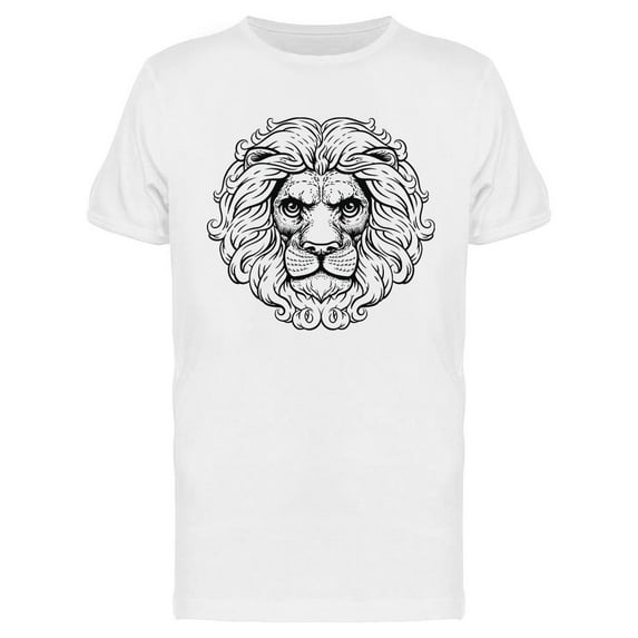 Big Lion Head Design T-Shirt Men -Image by Shutterstock, Male 3X-Large