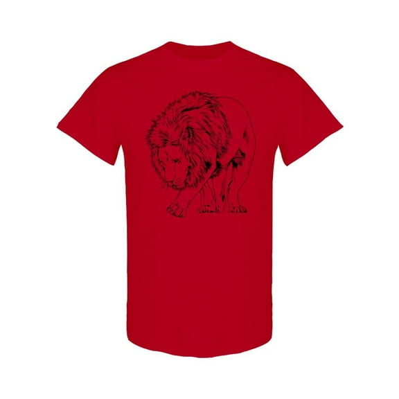 Big Lion With Mane T-Shirt Men -Image by Shutterstock, Male x-Large