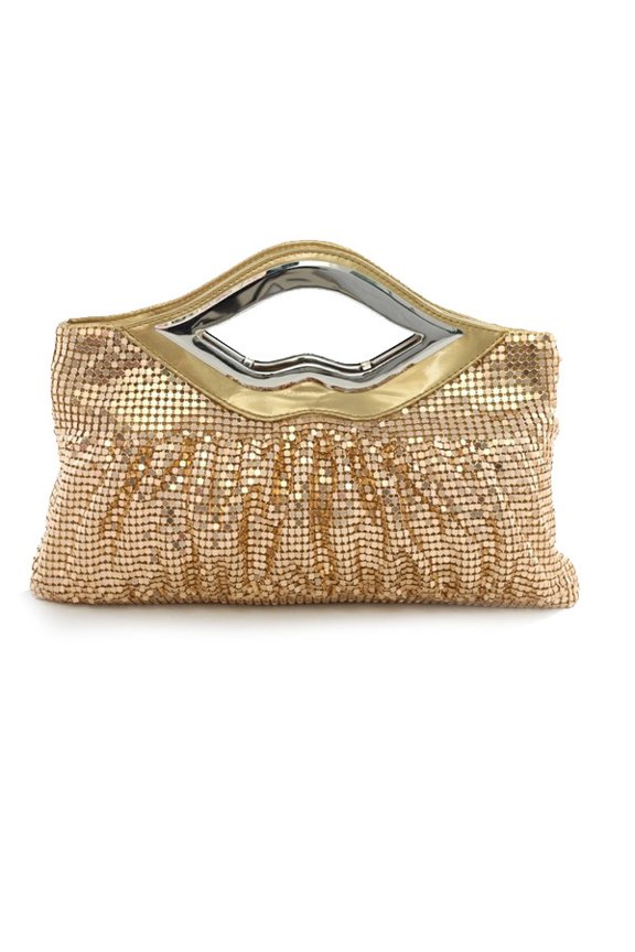 Big Lips Banquet Clutch In 4 Shiny And Matt Colors