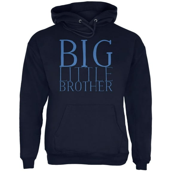 Big Little Brother Mens Hoodie Navy LG