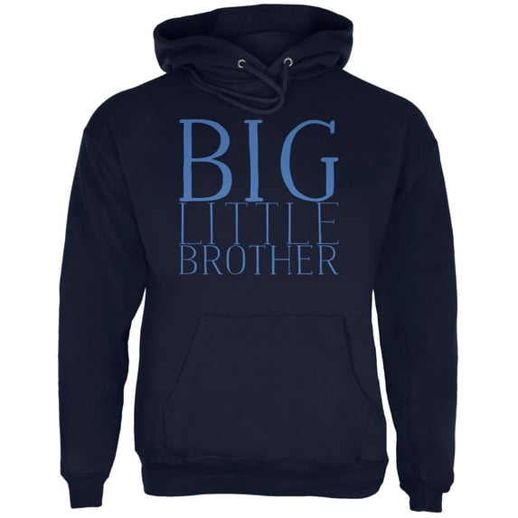Big Little Brother Mens Hoodie Navy LG