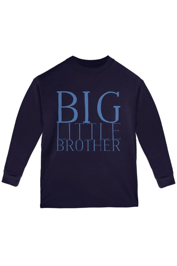Big Little Brother Youth Long Sleeve T Shirt Navy YMD
