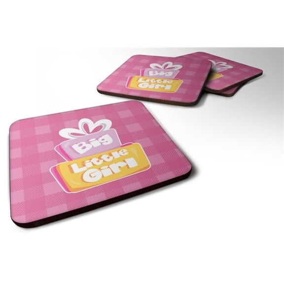 Big Little Girl Foam Coasters - Set of 4