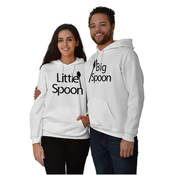Big Little Spoons Cute Matching Set Men's Big & Tall Graphic Hoodie Brisco Brands 5X